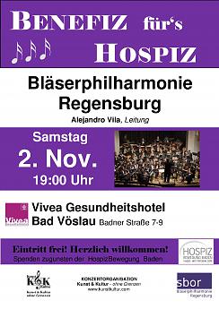 Bild Blasmusik vom Feinsten, Bläserphilharmonie Regensburg; Benefizkonzert zu Gunsten von HospizBewegung Baden